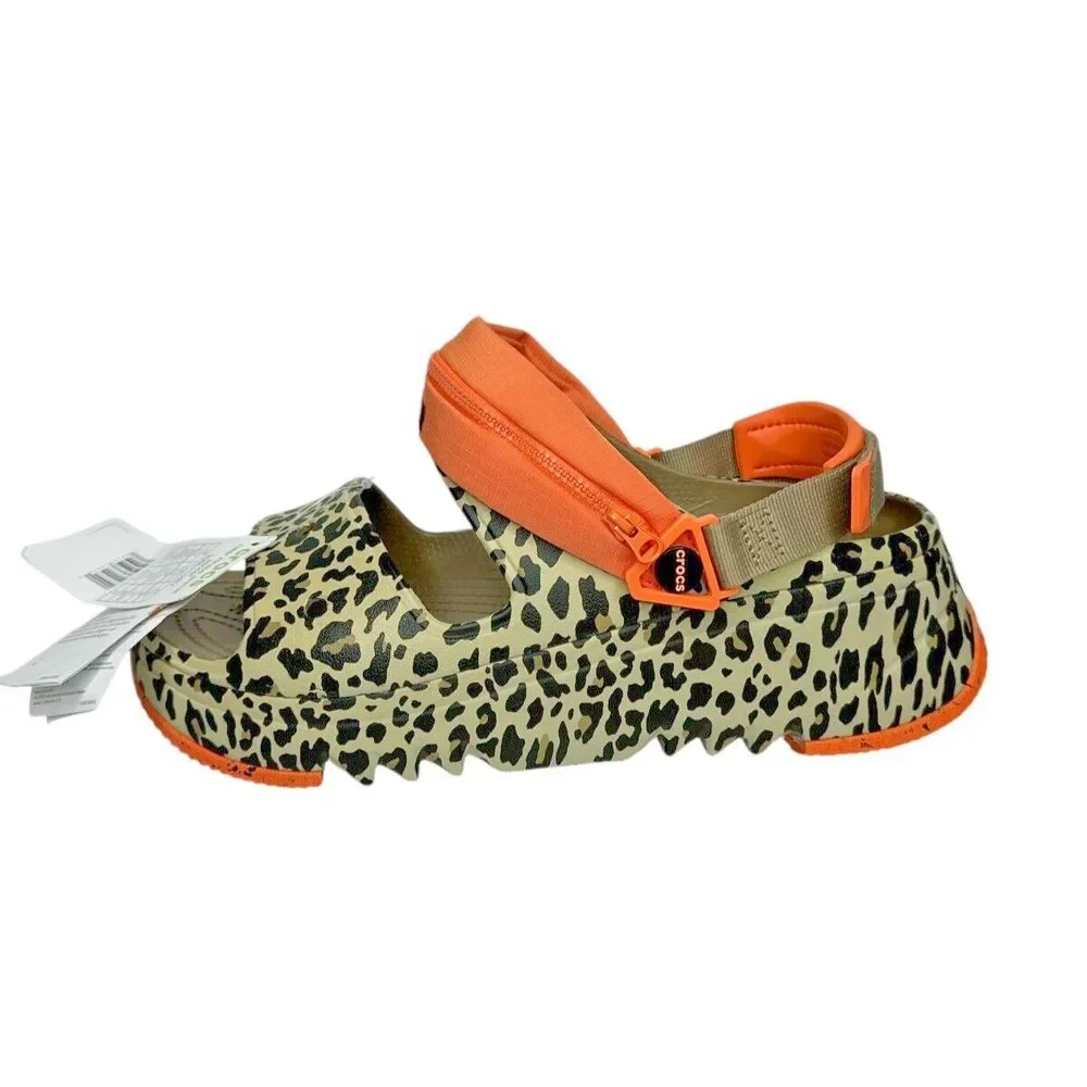 Crocs Hiker Xscape Animal Sandal Clog‎ - Khaki Leopard, Men's Size 13